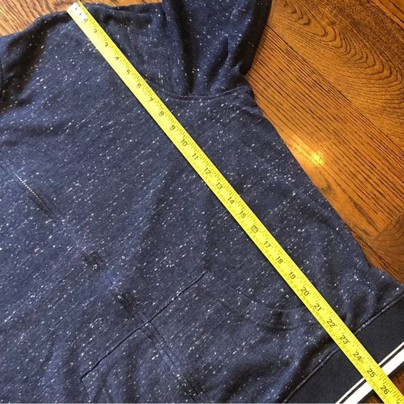 URBAN PIPELINE Mens Blue Speckled Full Zip Jacket Striped Collar Cuff Hem XXL - Picture 2 of 8